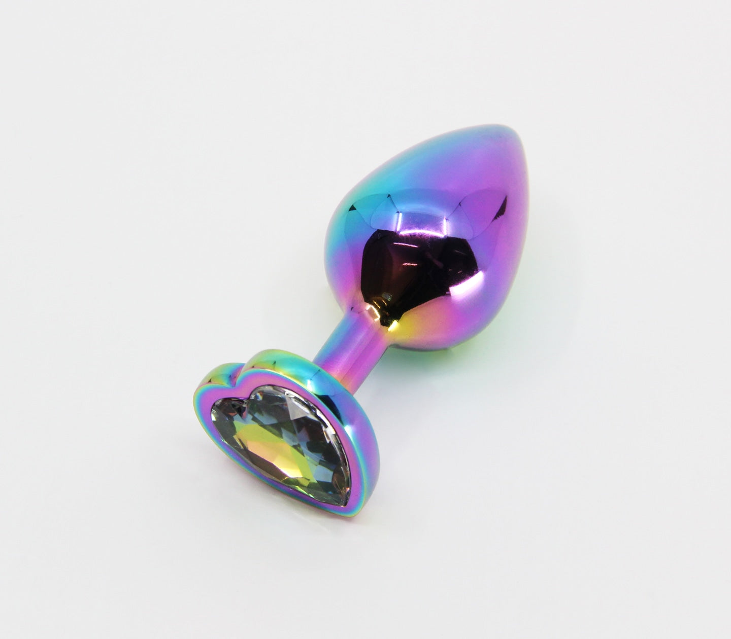 Love In Leather PLU002 Heart Gem Butt Plug - MULTIPLE COLOURS