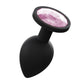 Love In Leather PLU003 Silicone Butt Plug With Gem - MULTIPLE COLOURS