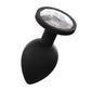 Love In Leather PLU003 Silicone Butt Plug With Gem - MULTIPLE COLOURS