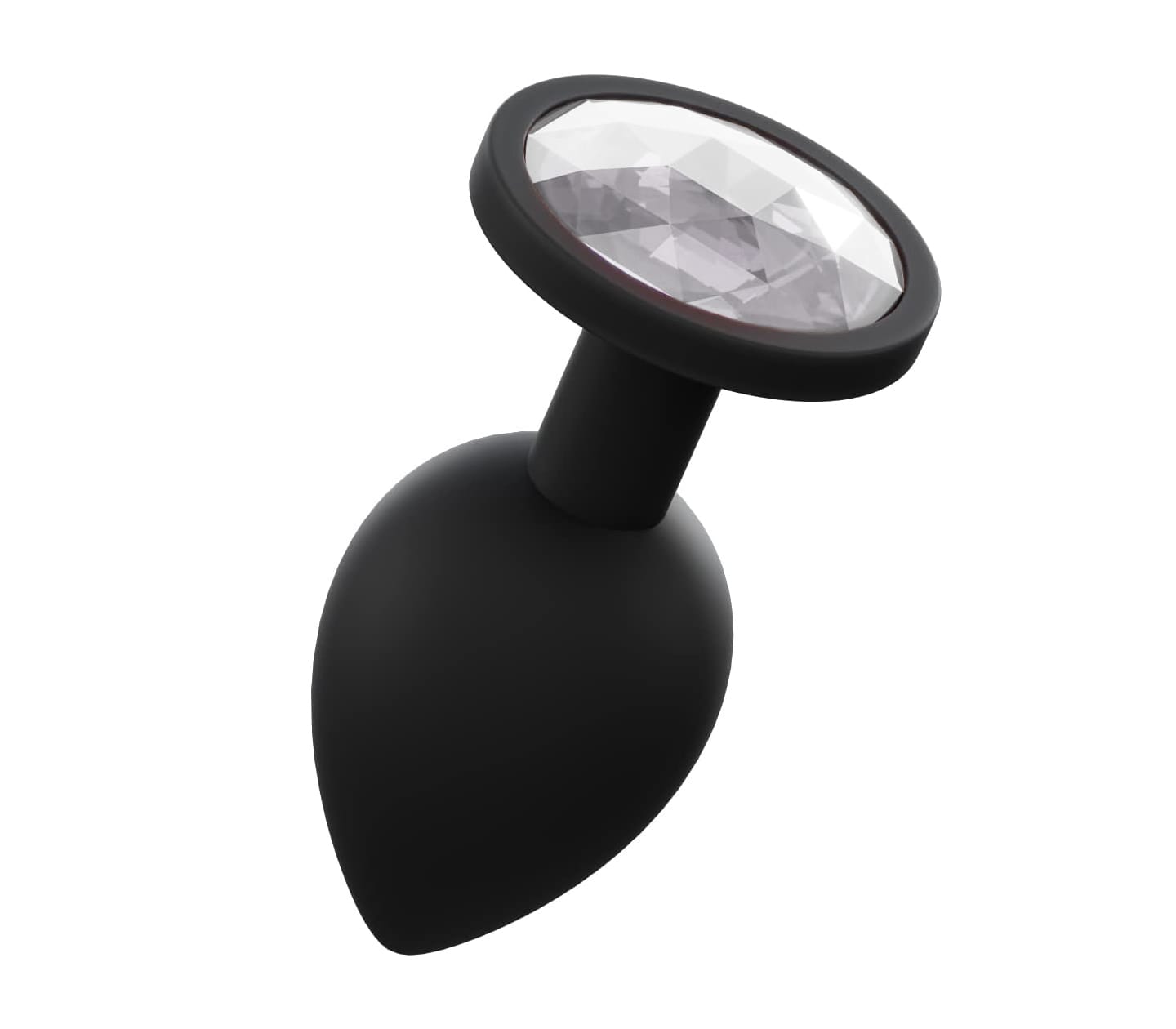 Love In Leather PLU003 Silicone Butt Plug With Gem - MULTIPLE COLOURS