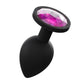 Love In Leather PLU003 Silicone Butt Plug With Gem - MULTIPLE COLOURS