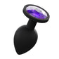 Love In Leather PLU003 Silicone Butt Plug With Gem - MULTIPLE COLOURS