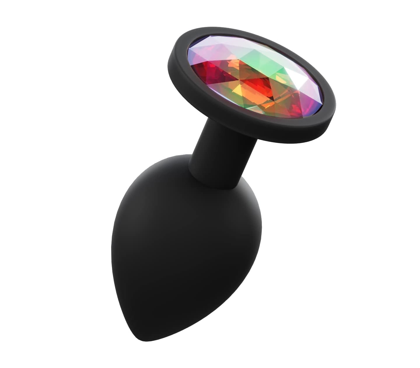 Love In Leather PLU003 Silicone Butt Plug With Gem - MULTIPLE COLOURS