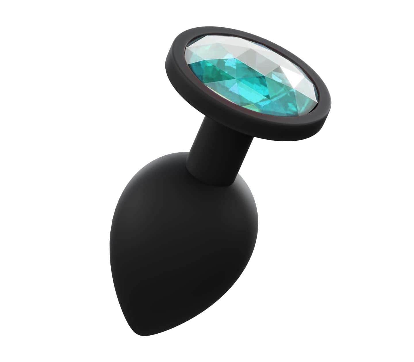 Love In Leather PLU003 Silicone Butt Plug With Gem - MULTIPLE COLOURS
