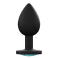 Love In Leather PLU003 Silicone Butt Plug With Gem - MULTIPLE COLOURS