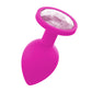 Love In Leather PLU003 Silicone Butt Plug With Gem - MULTIPLE COLOURS