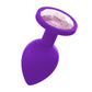 Love In Leather PLU003 Silicone Butt Plug With Gem - MULTIPLE COLOURS