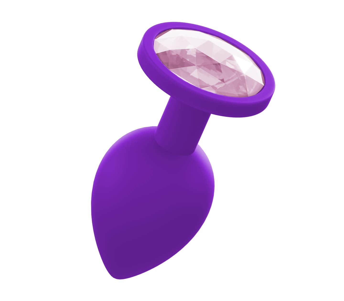 Love In Leather PLU003 Silicone Butt Plug With Gem - MULTIPLE COLOURS
