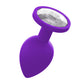 Love In Leather PLU003 Silicone Butt Plug With Gem - MULTIPLE COLOURS
