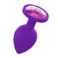 Love In Leather PLU003 Silicone Butt Plug With Gem - MULTIPLE COLOURS