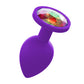 Love In Leather PLU003 Silicone Butt Plug With Gem - MULTIPLE COLOURS