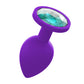 Love In Leather PLU003 Silicone Butt Plug With Gem - MULTIPLE COLOURS