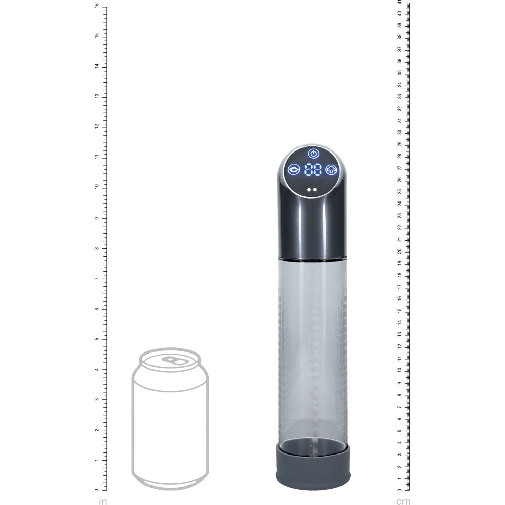 Shots Toys | PUMPED Automatic Waterproof Pump - Gun Metal/Clear Automatic Penis Pump