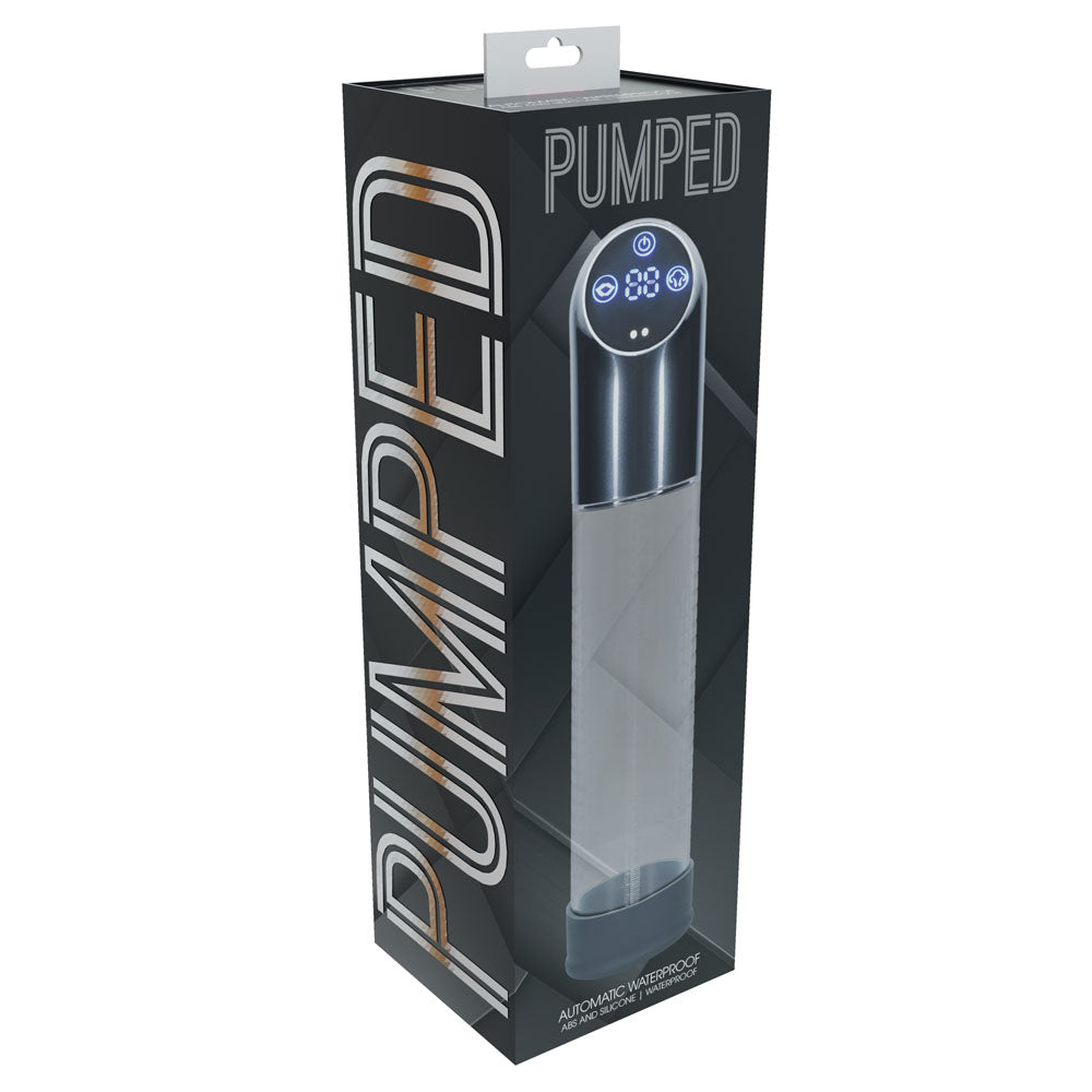 Shots Toys | PUMPED Automatic Waterproof Pump - Gun Metal/Clear Automatic Penis Pump