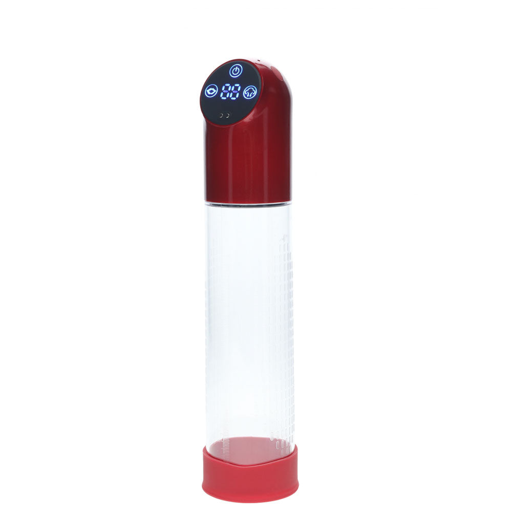 Shots Toys | PUMPED Automatic Waterproof Pump - Metal Red/Clear Automatic Penis Pump