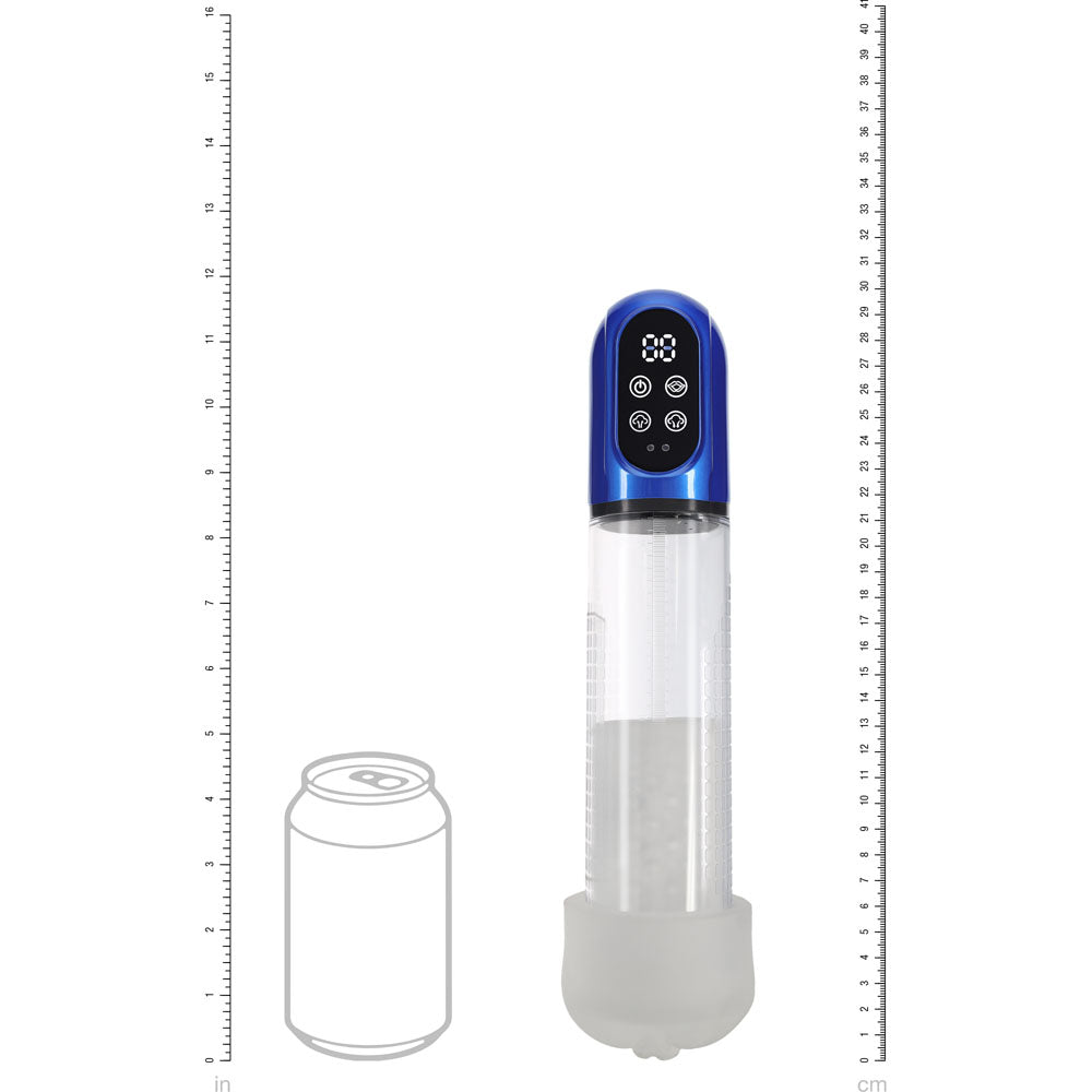 Shots Toys | PUMPED Engage Automatic Penis Pump - Metallic Blue Auto Penis Pump