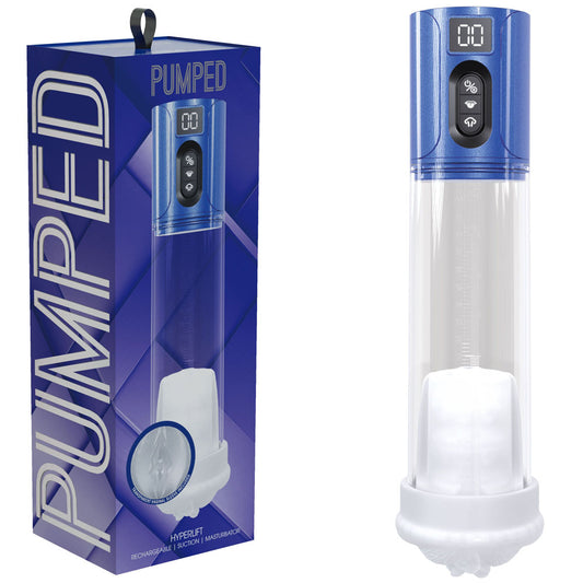 Shots Toys | PUMPED HyperLift - Metallic Blue/Clear Auto Pump
