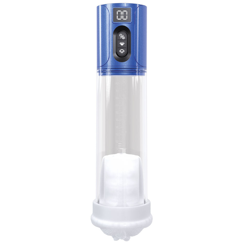 Shots Toys | PUMPED HyperLift - Metallic Blue/Clear Auto Pump