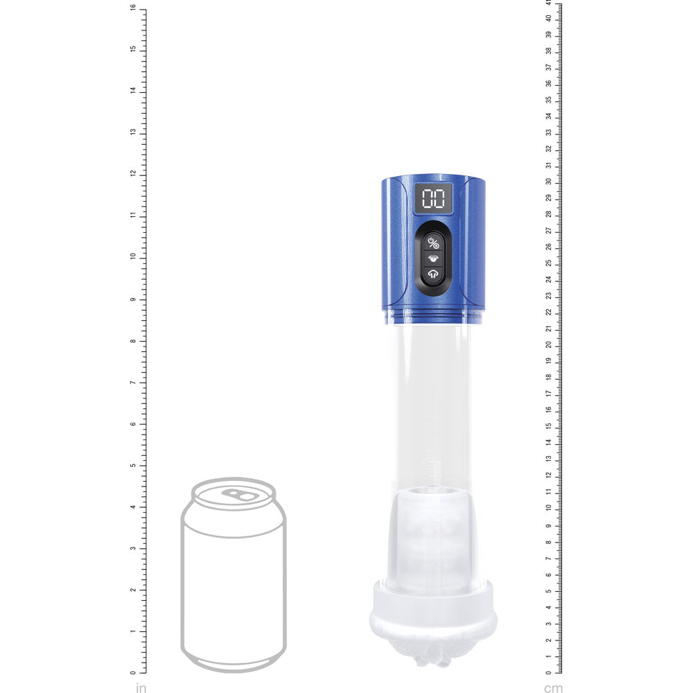 Shots Toys | PUMPED HyperLift - Metallic Blue/Clear Auto Pump
