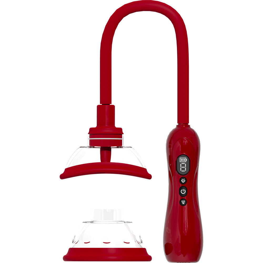 Shots Toys | PUMPED Vulva & Breast Pump with Tongue Stimulator - Red