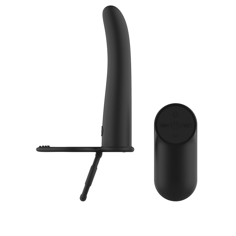 Passion Play Vibrating Double Penetrator Cock Ring with Remote