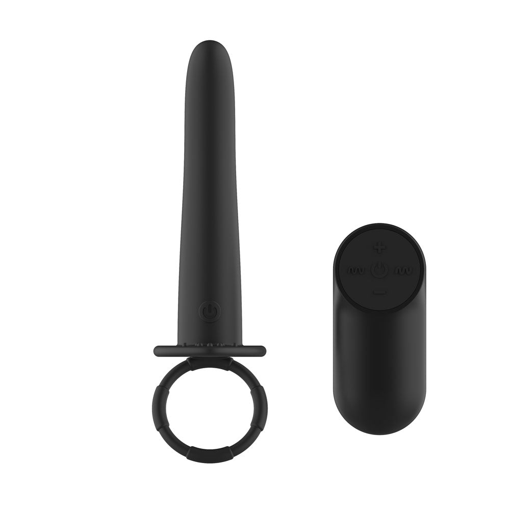 Passion Play Vibrating Double Penetrator Cock Ring with Remote