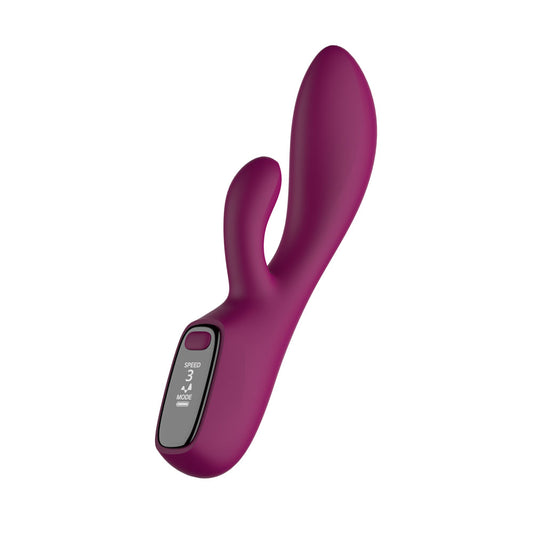 Passion Play Rabbit Vibrator with LED Screen - Purple
