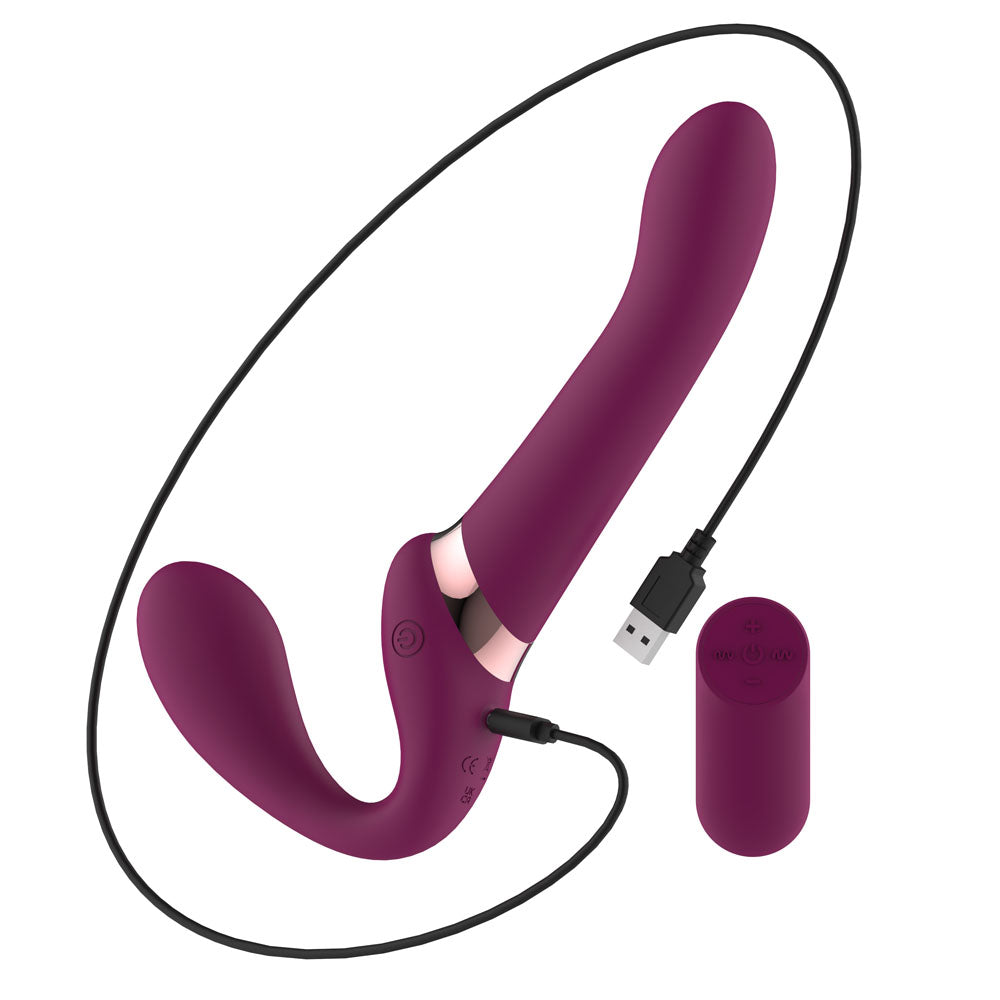 Passion Play Vibrating Strapless Strap-On with Wireless Remote