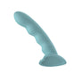Passion Play Liquid Silicone Wavy Dildo - Blue