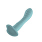 Passion Play Liquid Silicone Ridged Dildo - Blue