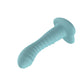 Passion Play Liquid Silicone Ridged Dildo - Blue