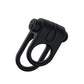 Passion Play Silicone Vibrating Dual Cockring - Black