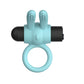 Passion Play Silicone Rabbit Vibrating Cockring - Blue