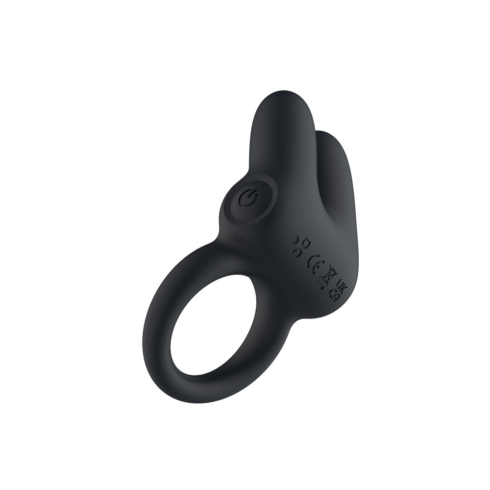 Passion Play Dual Motors Vibrating Cockring - Black