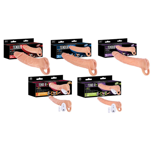 Excellent Power 2 in 1 Vibrating and Non-Vibrating Extendor & Masturbator Sleeve 7" 8" 9"