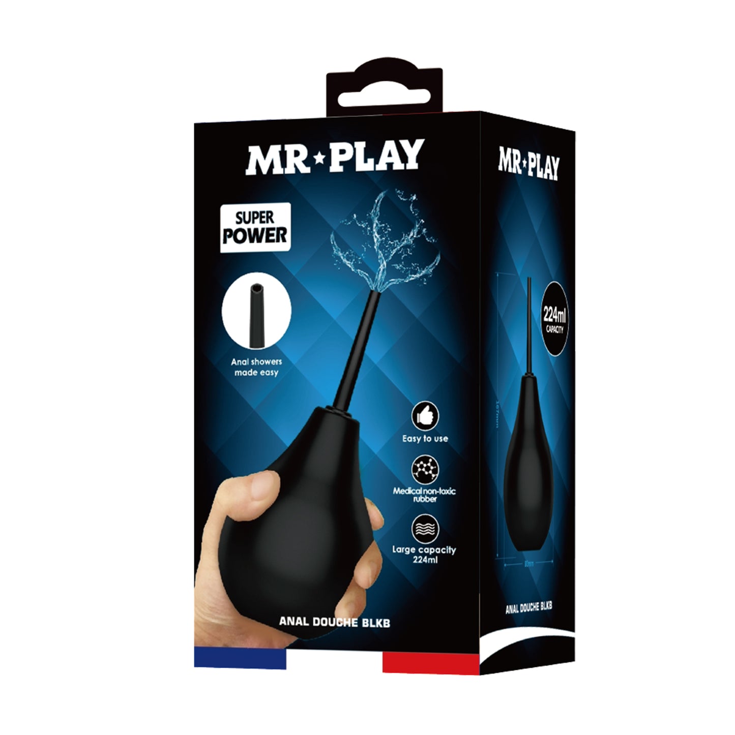 Pretty Love Mr. Play Anal Douche Enema Bulb Black 224ml