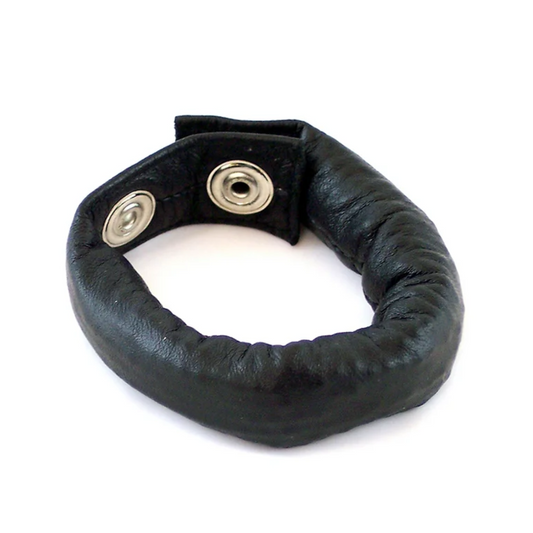 Rouge Leather Weighted Cock Strap - Black