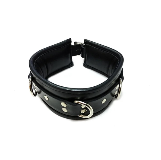 Rouge Leather Collar - Black
