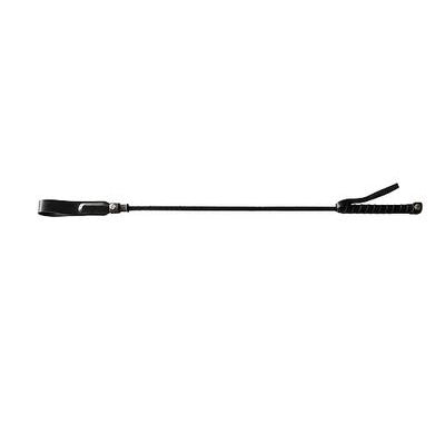 Rouge Long Riding Crop Slim Leather Black Tip 24"