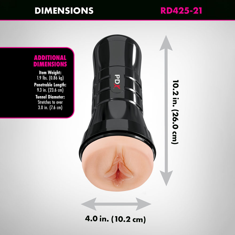 Pipedream PDX Wet Pussies - Super Luscious Lips XXL - Flesh Vagina Stroker