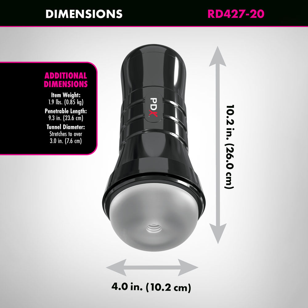 Pipedream PDX Wet Strokers - Super Slide & Glide XXL - Clear Stroker