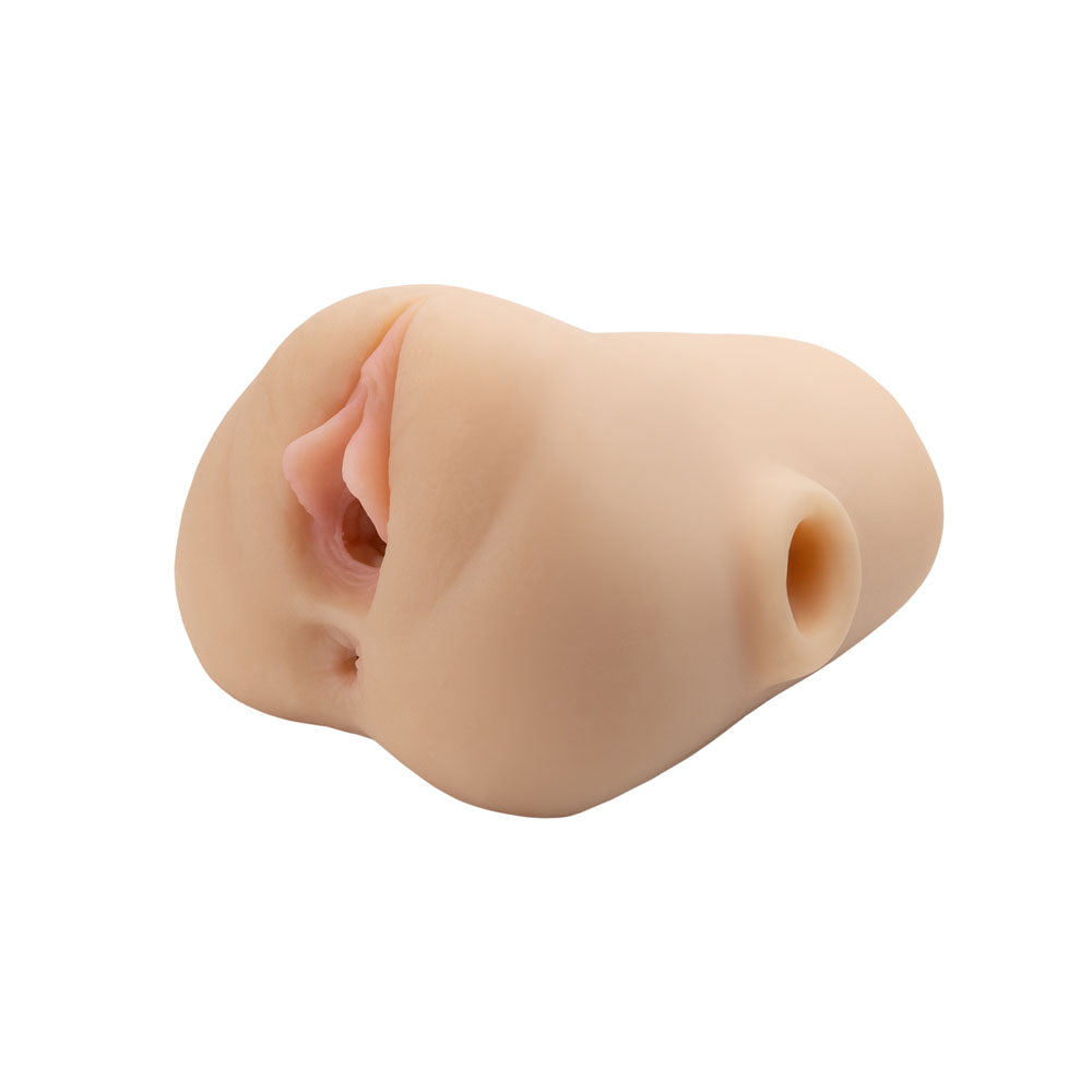 Pipedream PDX Plus Double Pounder Vibrating Squeeze Stroker - Flesh