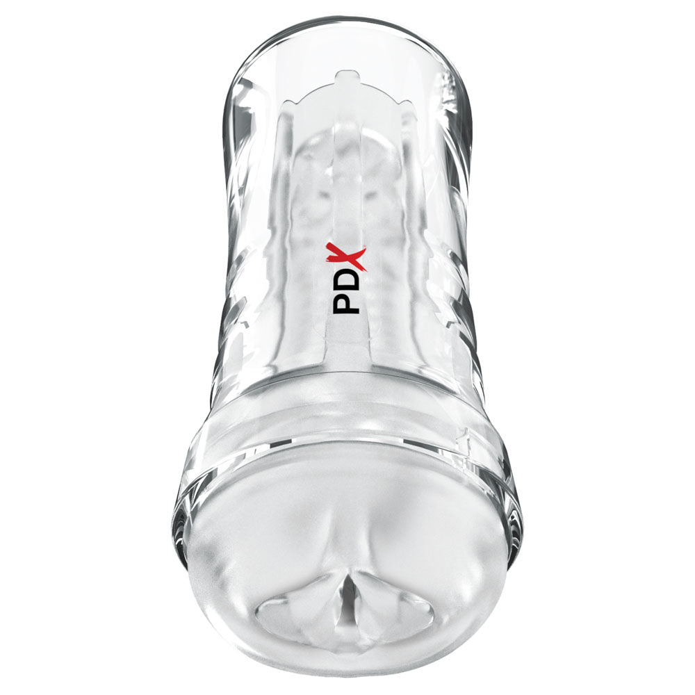 Pipedream PDX Extreme Wet Pussies - Super Luscious Lips - Clear Self Lubricating Vagina Stroker
