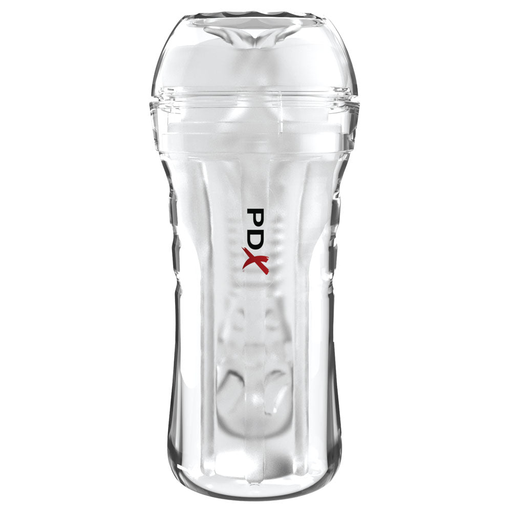 Pipedream PDX Extreme Wet Pussies - Super Luscious Lips - Clear Self Lubricating Vagina Stroker