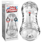 Pipedream PDX Wet Pussies Super Flip-A-Pussy Over - Clear Dual Ended Self Lubricating Stroker (Vagina & Ass)