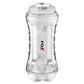 Pipedream PDX Wet Pussies Super Flip-A-Pussy Over - Clear Dual Ended Self Lubricating Stroker (Vagina & Ass)