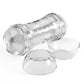 Pipedream PDX Wet Pussies Super Flip-A-Pussy Over - Clear Dual Ended Self Lubricating Stroker (Vagina & Ass)
