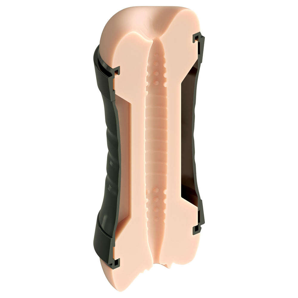 Pipedream PDX Wet Pussies Super Flip-A-Pussy Over - Dual Ended Stroker (Vagina & Ass) - Light