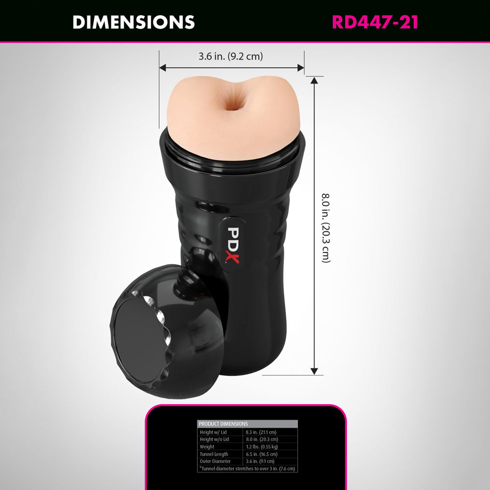 Pipedream PDX Wet Bussies Super Bangin Butt Anal Stroker - Light