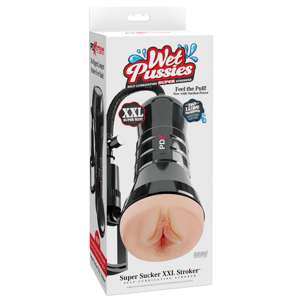 Pipedream PDX Wet Pussies Super Sucker XXL Stroker with Suction Pump